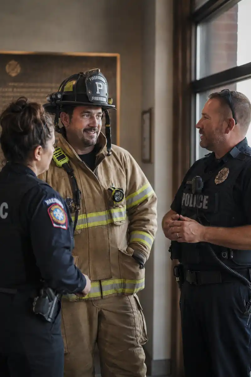 Barrie mortgage broker helping a first responder review mortgage options