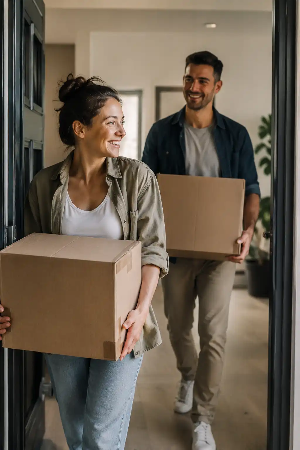 Vince Savoia helping a first-time home buyer in Barrie review mortgage options